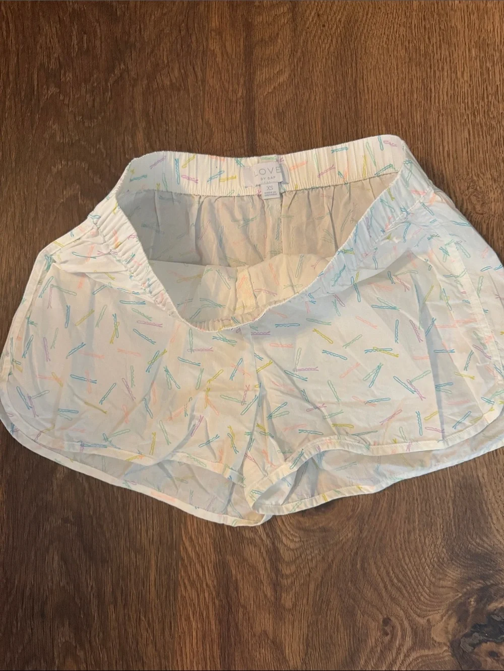 LOVER White Pastel Printed Women's  Lounge Shorts. Purchased at Gap. Never worn